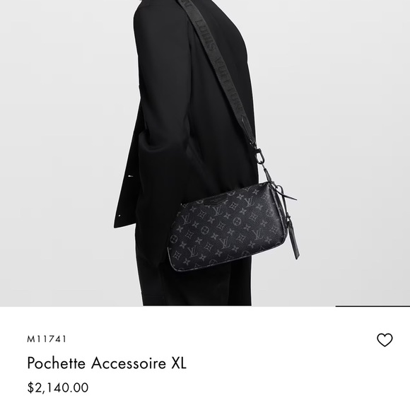 LOUIS VUITTON MONOGRAMMED ECLIPSE POCHETTE XL - Picture 12 of 14